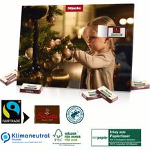Tisch-Adventskalender mit Fairtrade-Kakao Organic, Klimaneutral, FSC® (4-farbig) (Art.-Nr. CA867773)