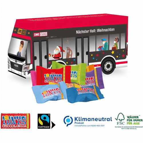 3D Präsent Bus, Klimaneutral, FSC® (Art.-Nr. CA870619) - Sympathische Kundenbindung zum attraktiv...
