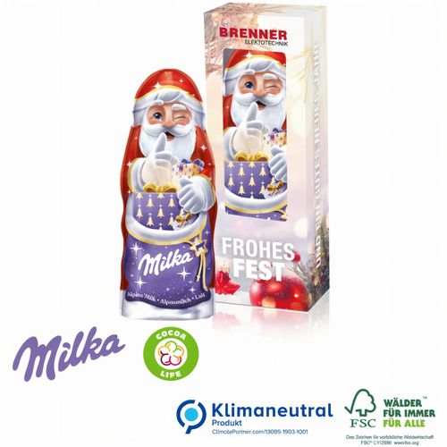 Milka Weihnachtsmann, 45 g (Art.-Nr. CA906389) - Schokoladiges Geschmackserlebnis! Ob...