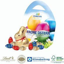Premium Osterei mit Goldhase und Schoko-Eier von Lindt (4-farbig) (Art.-Nr. CA981382)
