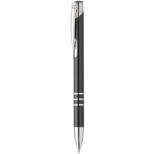 Kugelschreiber Channel Black (Art.-Nr. CA003587) - Aluminium-Kugelschreiber, schwarzschreib...
