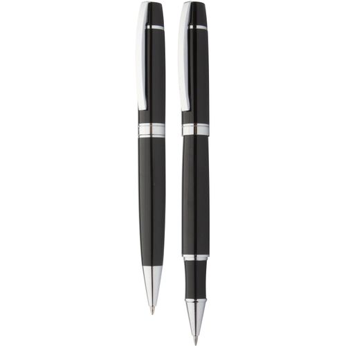 Kugelschreiber-Set Quillan (Art.-Nr. CA030234) - Elegantes Metall-Schreibset mit verchrom...