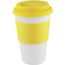 Coffee-To-Go-Becher Soft Touch (gelb, weiß) (Art.-Nr. CA072315)