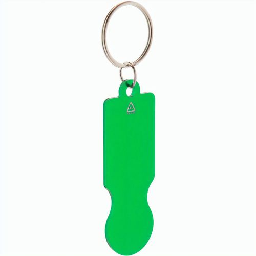 Schlüsselanhänger mit Einkaufswagenlöser RaluCart (Art.-Nr. CA121624) - Schlüsselanhänger aus recyceltem Alumi...