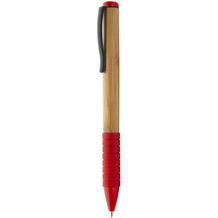 Kugelschreiber aus Bambus  Bripp (rot, natur) (Art.-Nr. CA126808)