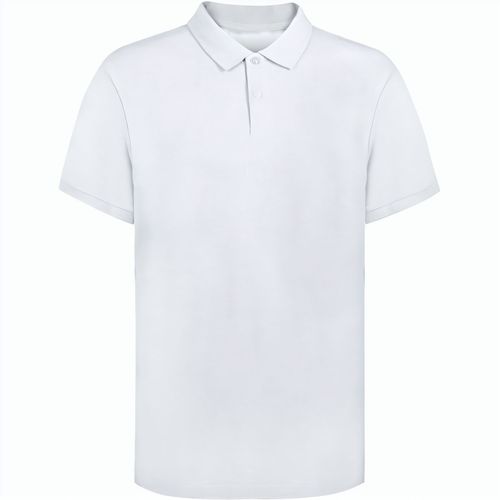 Pique Polo-Shirt Koupan (Art.-Nr. CA130276) - Weißes Piqué-Poloshirt mit zwei farbli...