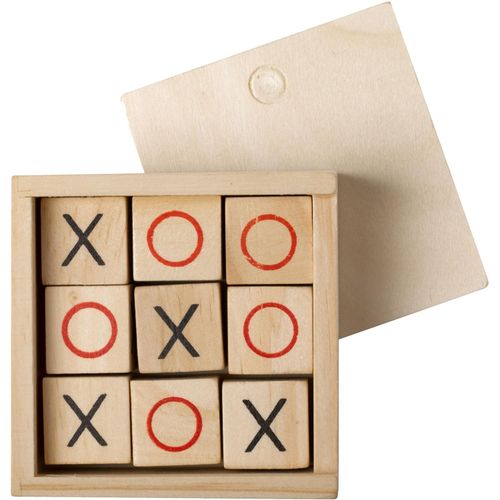 Tic-Tac-Toe Grapex (Art.-Nr. CA170349) - 9-teiliges Tic-Tac-Toe-Spiel aus Holz...