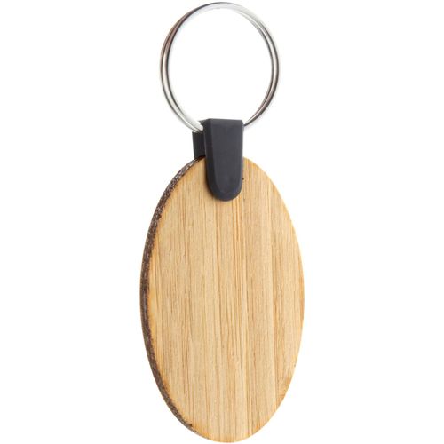 Bambus-Schlüsselanhänger, oval Bambry (Art.-Nr. CA195060) - Schlüsselanhänger aus Bambus-Sperrholz...