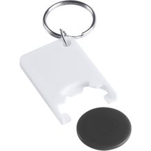 Schlüsselanhänger mit Einkaufswagenchip Zabax (Schwarz) (Art.-Nr. CA232512)