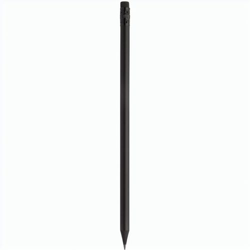 Bleistift Neplum (Art.-Nr. CA234226) - Schwarzer Holzbleistift mit Metallic-Fin...