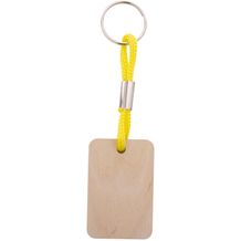 Individueller Schlüsselanhänger Woody Plus D (gelb) (Art.-Nr. CA235666)