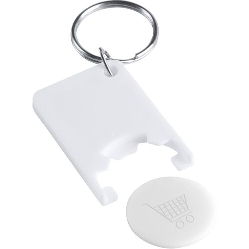 Schlüsselanhänger mit Einkaufswagenchip Zabax (Art.-Nr. CA237259) - Schlüsselanhänger mit farbigem Einkauf...