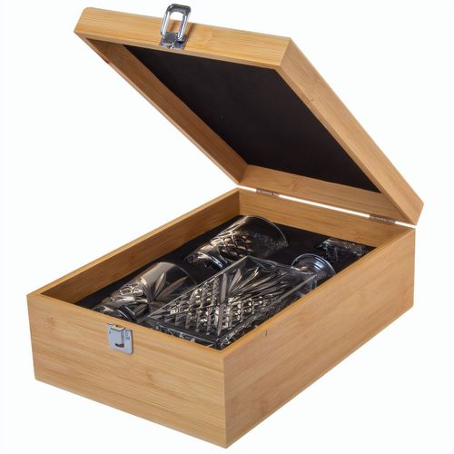 Whisky Set Drumore (Art.-Nr. CA240195) - Luxus-Whisky-Set in Bambusbox mit...
