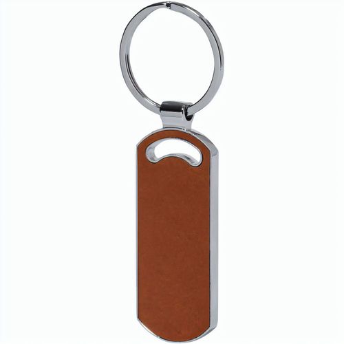 Schlüsselring, Rechteck Fostel (Art.-Nr. CA242946) - Schlüsselanhänger aus Metall mit recyc...