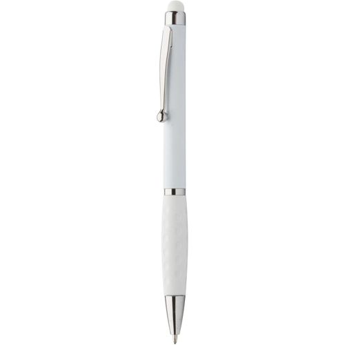Touchpen mit Kugelschreiber  Sagurwhite (Art.-Nr. CA244325) - Kunststoff-Kugelschreiber mit Touchpen,...