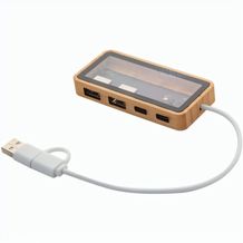 Transparenter USB-Hub SeeHub (natur, transparent) (Art.-Nr. CA245700)