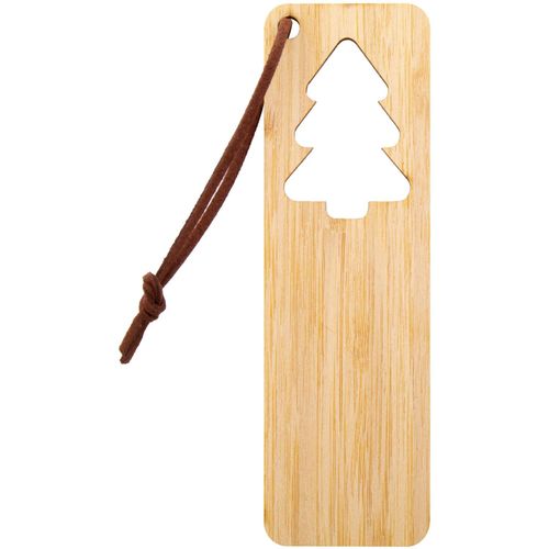 Weihnachtliches Lesezeichen Weihnachtsbaum Xommark (Art.-Nr. CA252333) - Lesezeichen aus Bambussperrholz mit...
