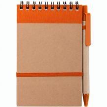 Notizblock Ecocard (orange, natur) (Art.-Nr. CA255629)
