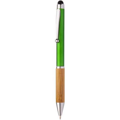 Touchpen mit Kugelschreiber Bollys (Art.-Nr. CA257060) - Dreh-Kugelschreiber/Touchpen mit Bambus-...