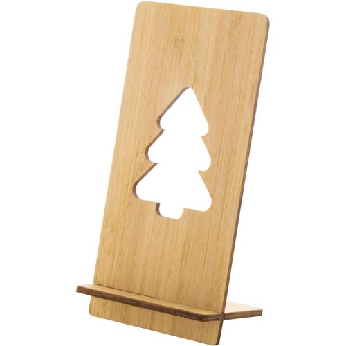 Handyhalter Weihnachtsbaum Kannykka (Art.-Nr. CA258303) - Tisch-Handyhalter aus Bambussperrholz...