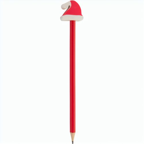 Bleistift mit Weihnachtsfigur, Weihnachtsmann Ramsvika (Art.-Nr. CA275932) - Holzbleistift mit Radiergummi im Weihnac...