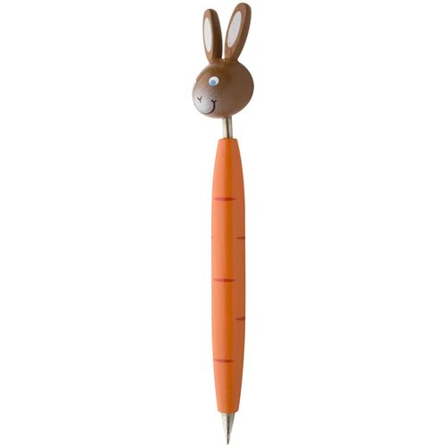 Kugelschreiber Hase Zoom (Art.-Nr. CA279715) - Holz-Kugelschreiber mit farbigem Schaft...