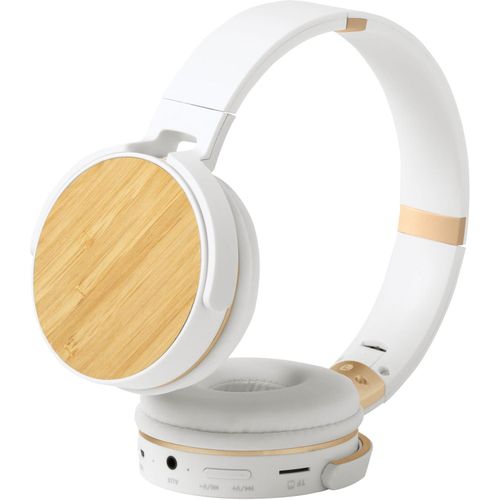 Bluetooth-Kopfhörer Treiko (Art.-Nr. CA289025) - Bluetooth-Kopfhörer mit Bambus-Applikat...