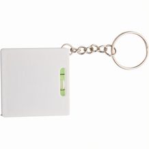 Schlüsselanhänger mit Maßband Level (weiß) (Art.-Nr. CA290354)