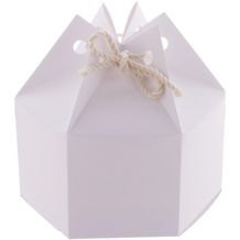 Sechseckige Geschenkbox CreaBox HexaCord M (weiß) (Art.-Nr. CA294710)