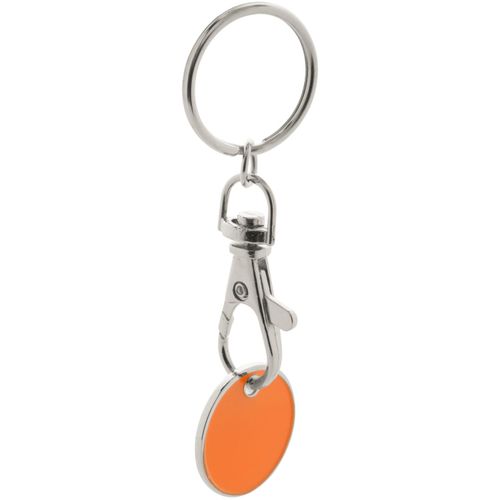 Schlüsselanhänger mit Einkaufswagen-Chip Euromarket (Art.-Nr. CA304272) - Metall-Schlüsselanhänger mit Einkaufsw...