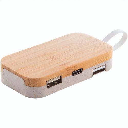 USB Hub Holbaru (Art.-Nr. CA316306) - USB-Hub aus Bambus und ökologische...