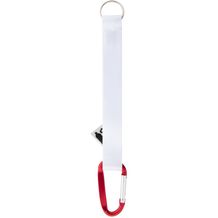 Individueller Schlüsselanhänger Subiner RPET (rot, weiß) (Art.-Nr. CA321647)