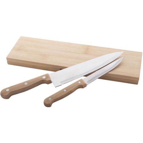 Bambus-Messerset Sanjo (Art.-Nr. CA324862) - 2-teiliges Messerset aus Edelstahl mit...