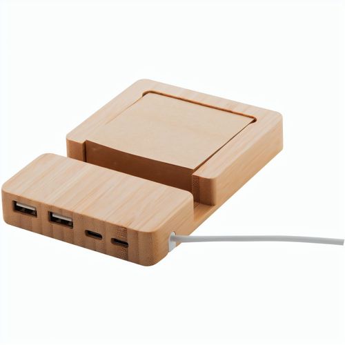 USB Hub Notto (Art.-Nr. CA327537) - USB Hub und Handyhalter aus Bambus mit...