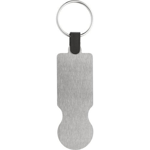 Einkaufswagen-Chip/Schlüsselanhänger SteelCart (Art.-Nr. CA331060) - Schlüsselanhänger aus Edelstahl m...