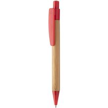 Bambus-Kugelschreiber Colothic (rot, natur) (Art.-Nr. CA338015)
