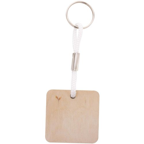 Individueller Schlüsselanhänger Woody Plus C (Art.-Nr. CA359733) - Quadratischer Schlüsselanhänger a...