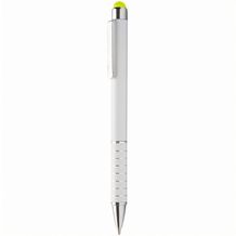 Touchpen mit Kugelschreiber  Neyax (weiß, gelb) (Art.-Nr. CA370036)