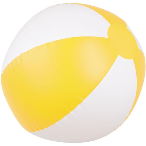 Strandball (ø23 cm) Waikiki (Art.-Nr. CA373445) - 6 Panel Strandball mit weißen und farbi...