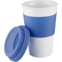 Coffee-To-Go-Becher Soft Touch (blau, weiß) (Art.-Nr. CA374522)