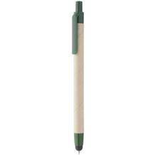 Touchpen mit Kugelschreiber  Tempe (natur, grün) (Art.-Nr. CA380420)