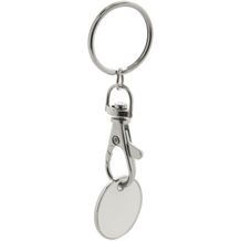 Schlüsselanhänger mit Einkaufswagen-Chip Euromarket (weiß) (Art.-Nr. CA388496)