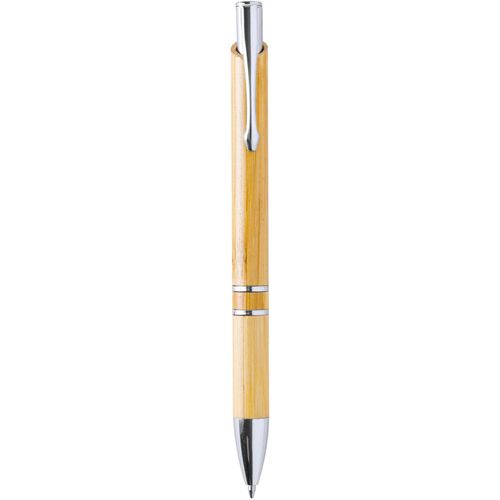 Kugelschreiber Nikox (Art.-Nr. CA389195) - Bambus-Kugelschreiber, schwarzschreibend...