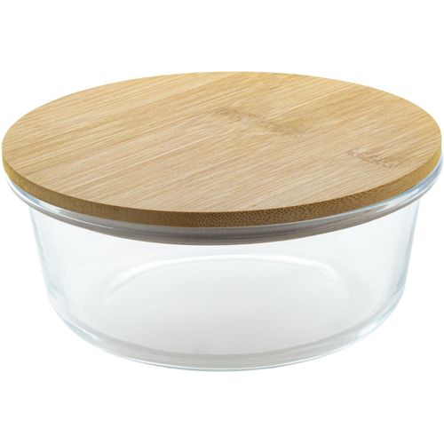Glas-Lunchbox Ruttata (Art.-Nr. CA396527) - Runde Lunchbox aus Glas mit Deckel aus...