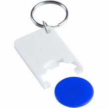 Schlüsselanhänger mit Einkaufswagenchip Zabax (blau) (Art.-Nr. CA412390)