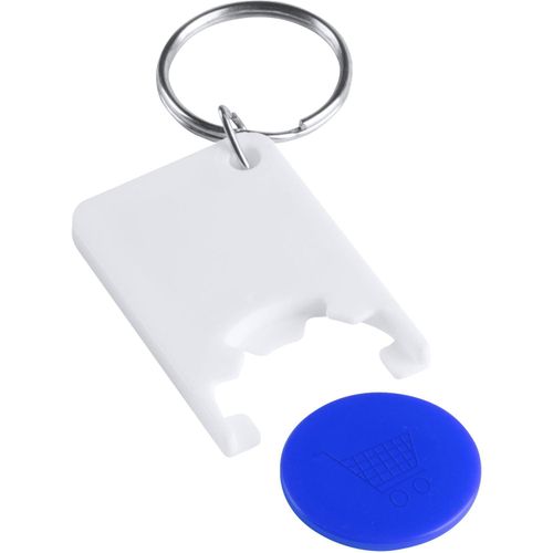 Schlüsselanhänger mit Einkaufswagenchip Zabax (Art.-Nr. CA412390) - Schlüsselanhänger mit farbigem Einkauf...