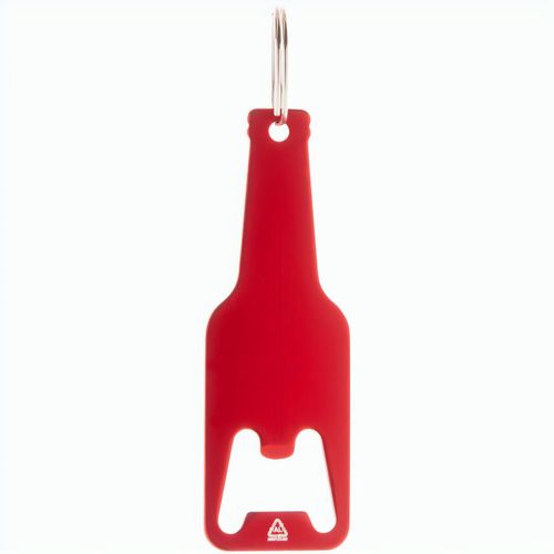 Schlüsselanhänger mit Flaschenöffner Kaipi (Art.-Nr. CA412475) - Flaschenöffner aus recyceltem Aluminium...