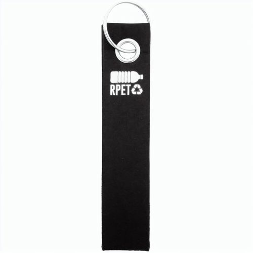 RPET-Schlüsselanhänger Refek (Art.-Nr. CA439445) - RPET-Filz-Schlüsselanhänger mit Metall...