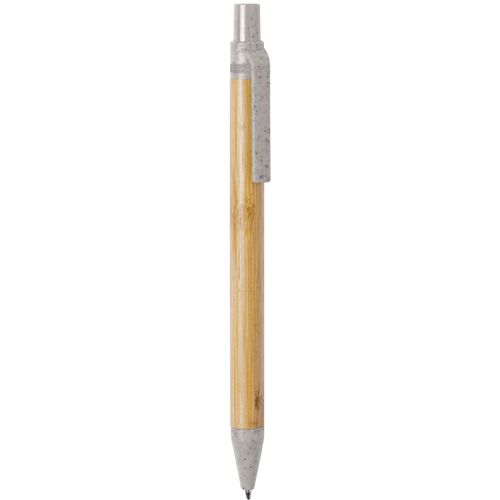 Bambus-Kugelschreiber Roak (Art.-Nr. CA445572) - Bambus-Kugelschreiber mit Elemten aus...