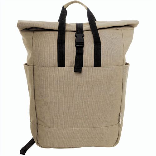 Recycelten Canvas Rucksack Rebyss Roll (Art.-Nr. CA447584) - Rolltop-Rucksack aus recycelten Canvas...